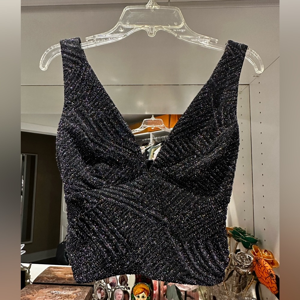 AQUA crop top with a zipper